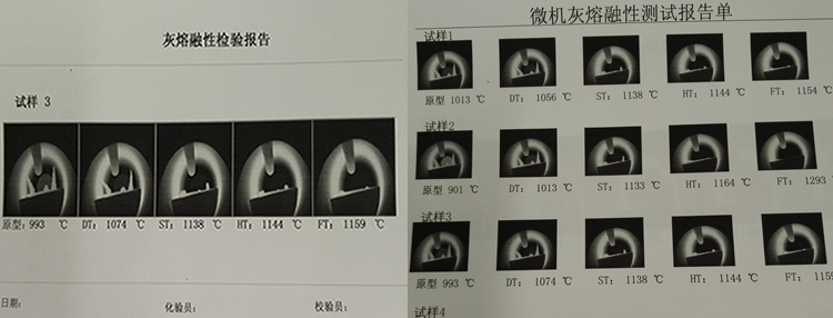 微機(jī)灰熔點測定儀打印圖像